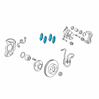 OEM Toyota Corolla Front Pads Diagram - 04465-02410