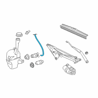 OEM Toyota Washer Hose Diagram - 90068-33021