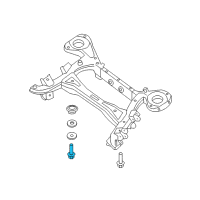 OEM 2020 Nissan Armada Bolt-Differential Mounting Diagram - 55424-AG00A