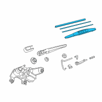 OEM 2017 Toyota Corolla iM Rear Blade Diagram - 85242-12120