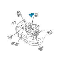OEM 2001 Acura Integra Bracket, Rear Engine Mounting Diagram - 50827-ST7-980