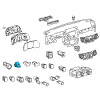 OEM 2019 Toyota 4Runner Hazard Switch Diagram - 84332-35091