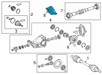 OEM Lexus ES250 Bearing Assembly, Ctr Su Diagram - 37230-49025