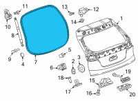 OEM 2022 Chevrolet Bolt EUV Body Weatherstrip Diagram - 42776106