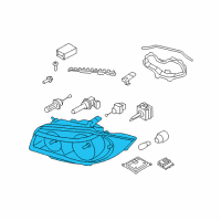 OEM 2008 BMW 135i Left Headlight Diagram - 63-12-7-164-931