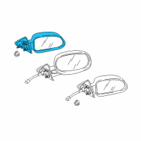 OEM 2011 Ram Dakota Door Mirror Compatible Diagram - 55077620AD