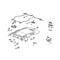 OEM 1996 Saturn SL2 Overhead Lamp Bulb Diagram - 9442441