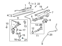 OEM 2020 Cadillac CT4 Washer Hose Connector Diagram - 84190360