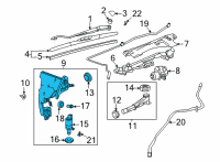 OEM Cadillac CT4 Washer Reservoir Diagram - 84964546