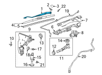 OEM 2022 Cadillac CT4 Wiper Arm Diagram - 84627535