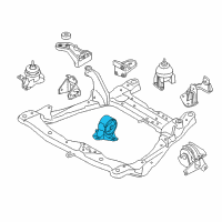 OEM 2009 Kia Amanti Front Roll Stopper Bracket Assembly Diagram - 219103F950