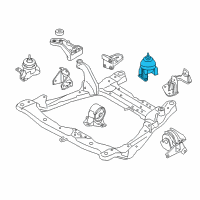 OEM 2009 Kia Amanti Rear Roll Stopper Bracket Assembly Diagram - 219303F050