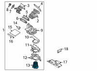 OEM 2022 Hyundai Santa Fe Motor & Fan Assembly-A/C Blower Diagram - 97113-P2000