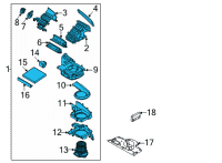 OEM 2022 Kia Sorento Blower Unit Diagram - 97207R5000