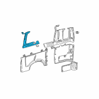 OEM Ford E-150 Quarter Pillar Trim Diagram - F6UZ-1631004-AAC