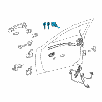 OEM Lexus Door Lock Cylinder & Key Set, Left Diagram - 69052-33360