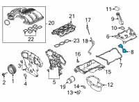 OEM 2020 Nissan Frontier Gasket-Rocker Cover Diagram - 13270-9N02A