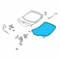 OEM 2003 Acura RSX Weatherstrip, Tailgate Diagram - 74440-S6M-003