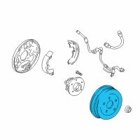 OEM 2003 Pontiac Vibe Drum, Rear Brake Diagram - 88970107
