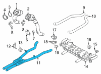 OEM BMW M850i xDrive Gran Coupe CENTER MUFFLER Diagram - 18-30-8-482-534