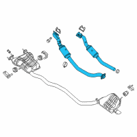 OEM 2015 Jeep Grand Cherokee Exhaust Converter And Pipe To Manifold Diagram - 68110125AE
