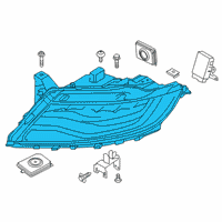 OEM Lincoln Composite Headlamp Diagram - GA1Z-13008-D