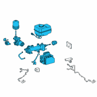 OEM Lexus LX570 Brake Booster Assy, W/Master Cylinder Diagram - 47050-60180