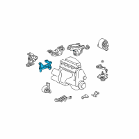 OEM 2002 Honda Civic Bracket, Transmission Mounting Diagram - 50825-S5A-980