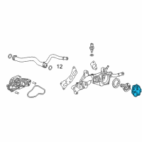 OEM 2018 Acura MDX Cover Assembly, Thermostat Diagram - 19315-58K-H01