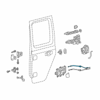 OEM 2021 Jeep Gladiator Cable-Inside Handle To Latch Diagram - 68301956AA