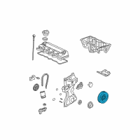 OEM 2007 Honda Civic Pulley, Crankshaft Diagram - 13810-RNA-A02