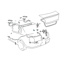 OEM Toyota Echo Trunk Lid Pad Diagram - 90105-06168