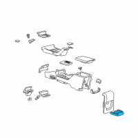 OEM Ford Explorer Cup Holder Diagram - 1L2Z-7813562-DAA