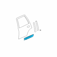 OEM 2003 GMC Envoy Side Molding Diagram - 15001169