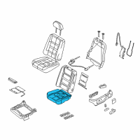 OEM 2009 Mercury Sable Seat Cushion Pad Diagram - 5F9Z-74632A23-AA