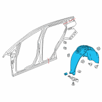 OEM 2017 Chevrolet Bolt EV Wheelhouse Liner Diagram - 95429678