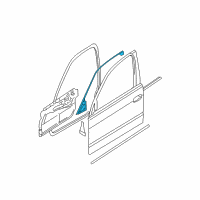 OEM 2002 BMW M5 Front Right Seal.Betw.Door A.Roof Frame Diagram - 51-21-0-402-746