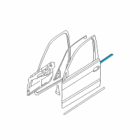 OEM 1998 BMW 540i Door Weather Strip Outer Left Diagram - 51-21-8-159-235