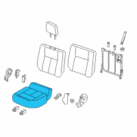 OEM 2018 Nissan Titan XD Cushion Assy-Rear Seat, LH Diagram - 88350-EZ01A