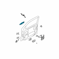 OEM Kia Front Door Outside Handle Assembly, Right Diagram - 826603E040