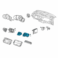 OEM 2011 Acura RDX Switch Assembly, Passenger Side Automatic Air Conditioner (Blue Black Metallic) Diagram - 79630-STK-A43ZA