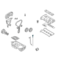 OEM 2000 Kia Spectra Oil Level Gauge Assembly Diagram - 0K24710450D