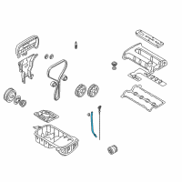 OEM 2001 Kia Spectra Oil Gauge Pipe Assembly Diagram - 0K25R10440A