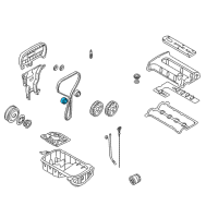 OEM 2000 Kia Spectra Idler-Timing Belt Diagram - 248102X700