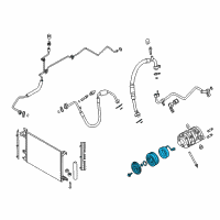 OEM 2014 Ford Mustang Clutch & Pulley Diagram - BR3Z-19D784-C