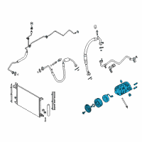 OEM 2012 Ford Mustang Compressor Assembly Diagram - BR3Z-19703-B