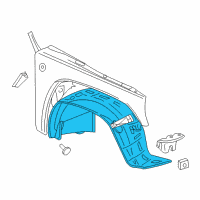 OEM 2005 Jeep Liberty Shield-Front Fender Diagram - 55157144AD