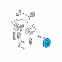 OEM 2004 Lincoln Navigator Hub & Rotor Diagram - 6L1Z-1125-A