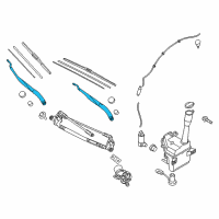 OEM Kia Optima Windshield Wiper Arm Assembly Driver Diagram - 98311D4000