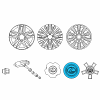 OEM 2020 Lexus LX570 Cover Sub-Assembly, Wheel Diagram - 4260B-60390